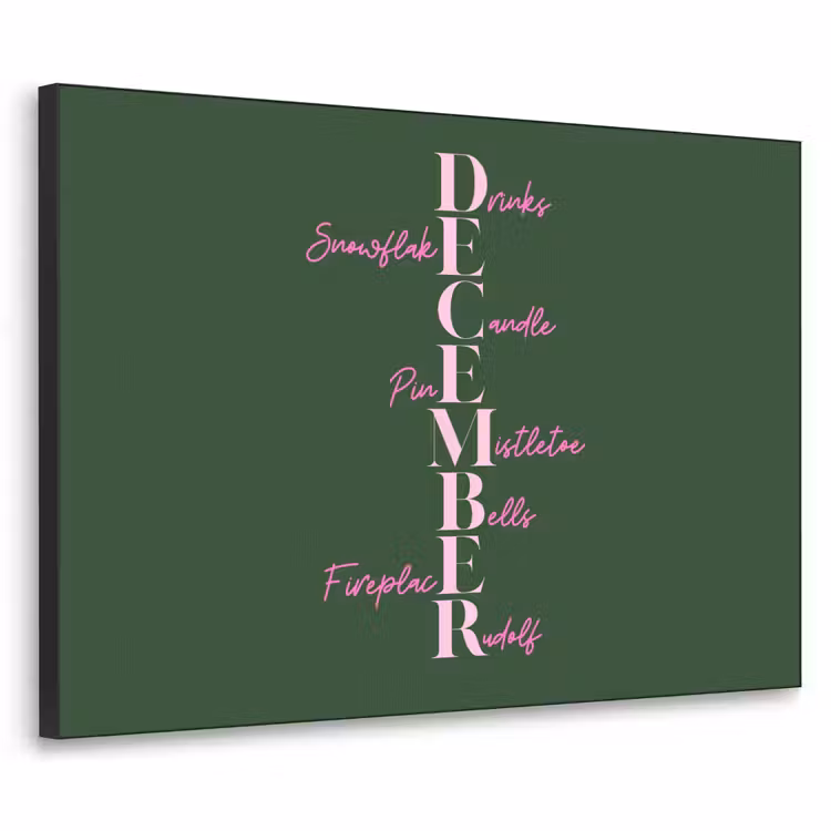 Art Frame - Dezember – Text – Weihnachten – Grün — 1