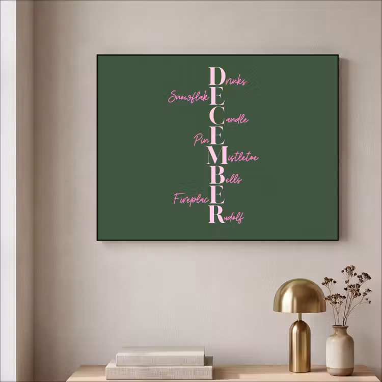 Art Frame - Dezember – Text – Weihnachten – Grün — 4