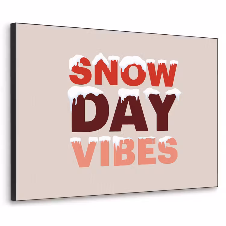 Art Frame - Schnee – Weihnachten – Text – Rot — 1