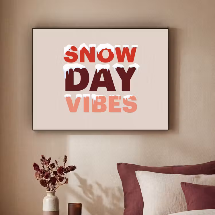Art Frame - Schnee – Weihnachten – Text – Rot — 2