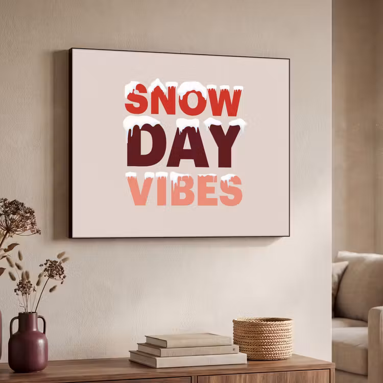 Art Frame - Schnee – Weihnachten – Text – Rot — 3