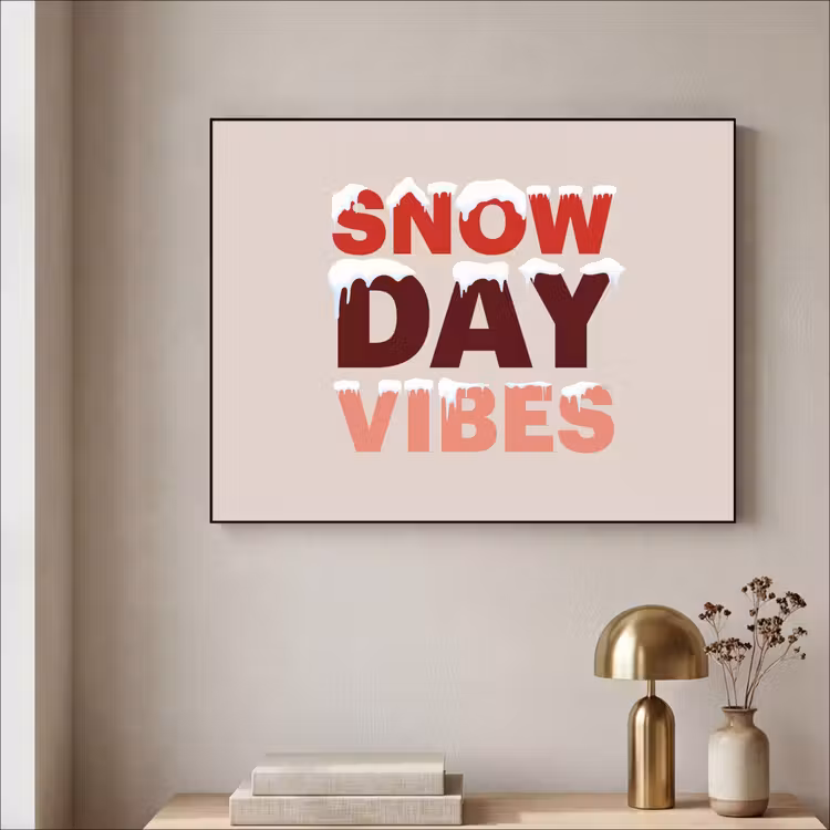 Art Frame - Schnee – Weihnachten – Text – Rot — 4
