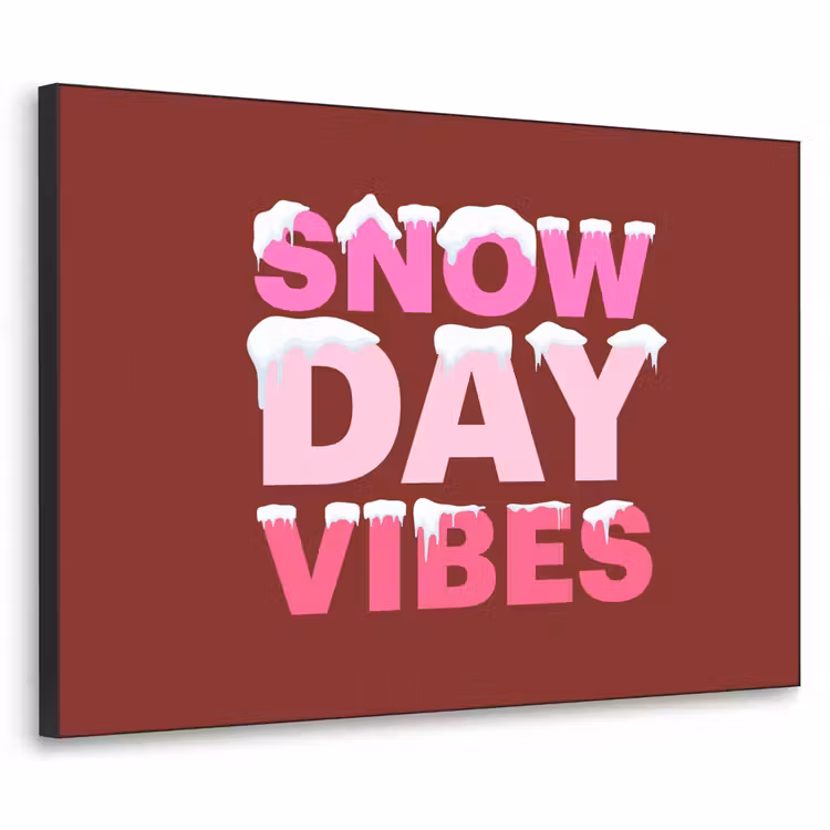 Art Frame - Weihnachten – Text – Schnee – Rot – Rosa — 1