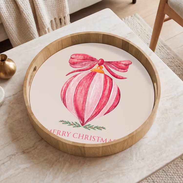 Tablett - Weihnachten – Weihnachtskugel – Text — 2