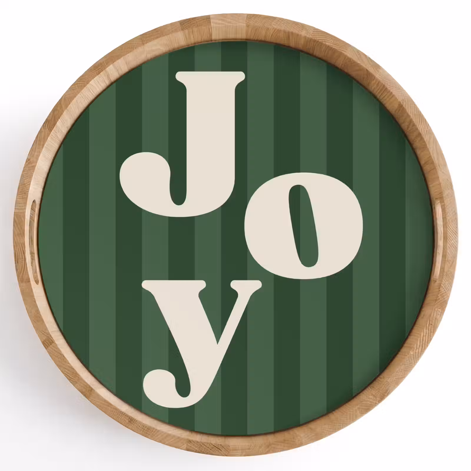 Tablett - Joy – Weihnachten – Text – Grün — 1