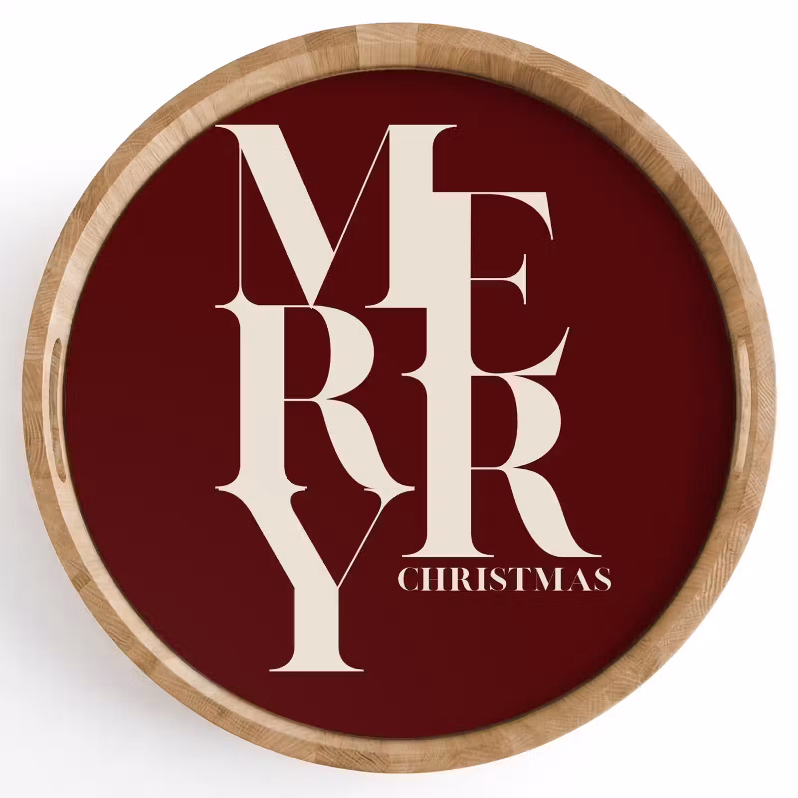 Tablett - Merry – Text – Dunkel – Rot — 1