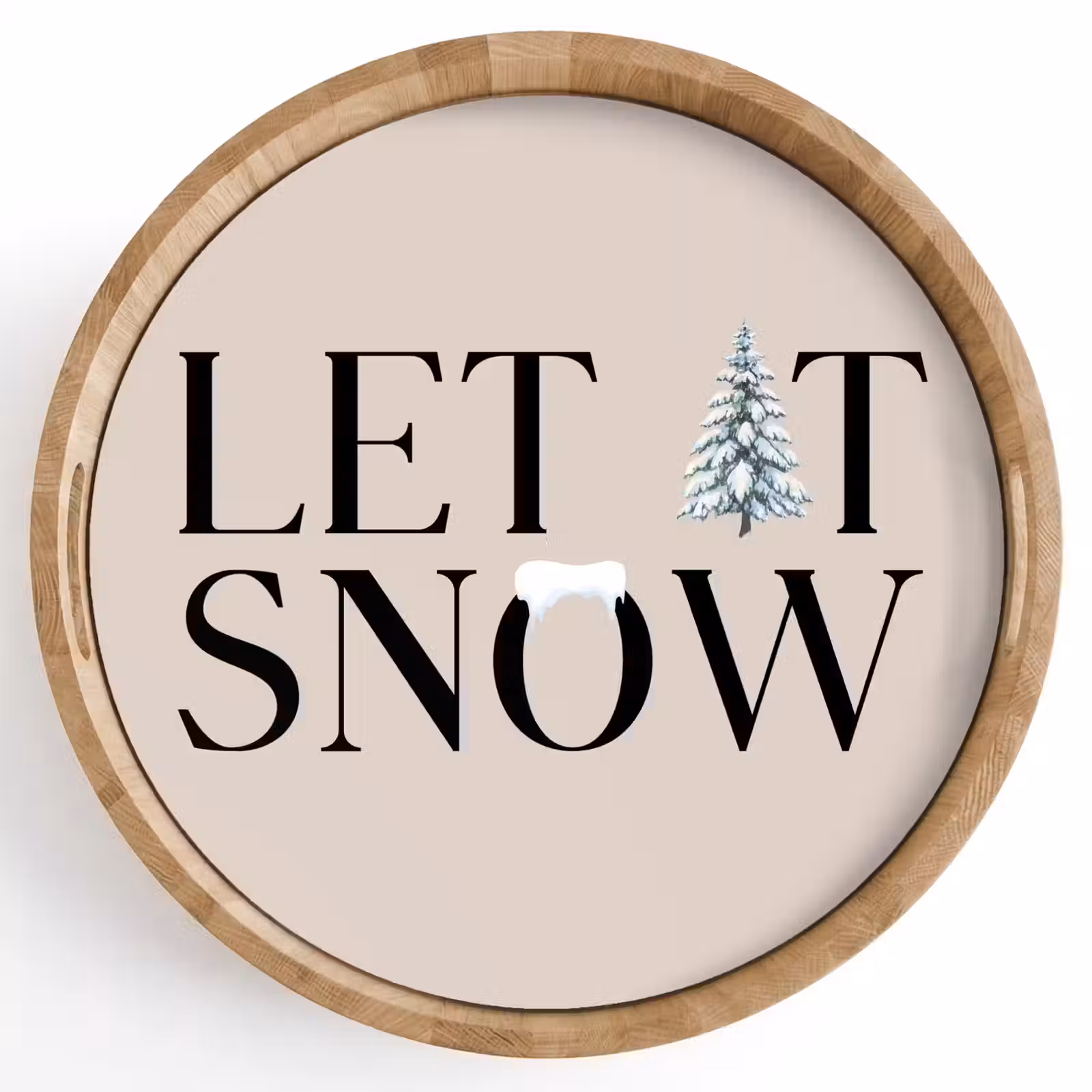 Tablett - Text – Weihnachten – Schnee — 1