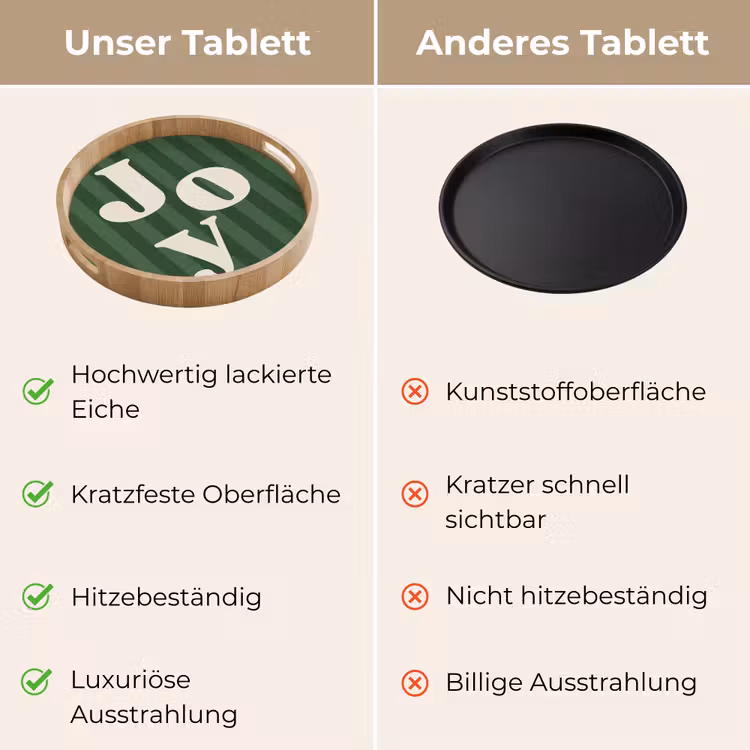 Tablett - Joy – Weihnachten – Text – Grün — 3