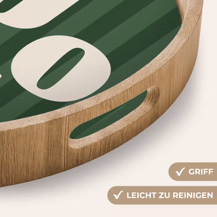 Tablett - Joy – Weihnachten – Text – Grün — 5