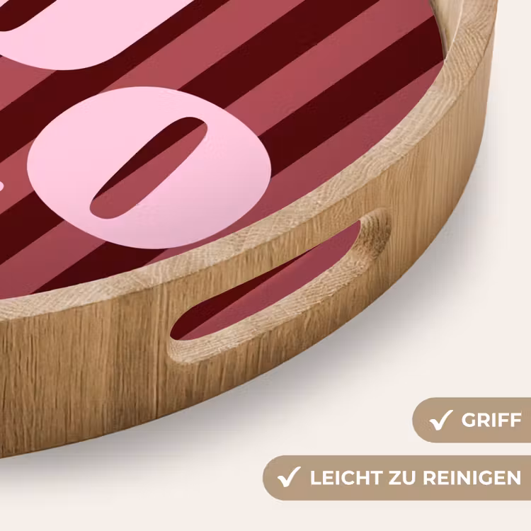Tablett - Joy – Weihnachten – Text – Rosa — 5
