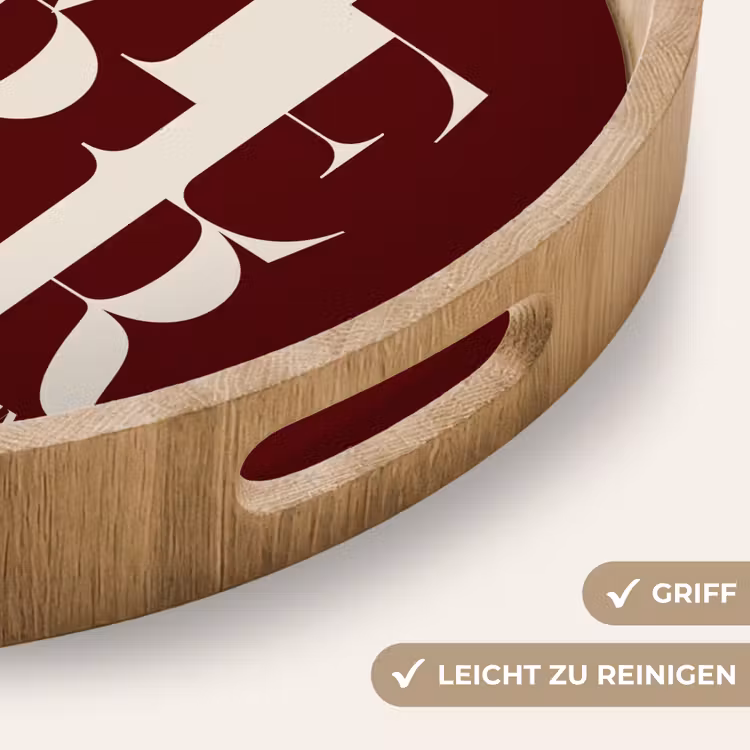 Tablett - Merry – Text – Dunkel – Rot — 5
