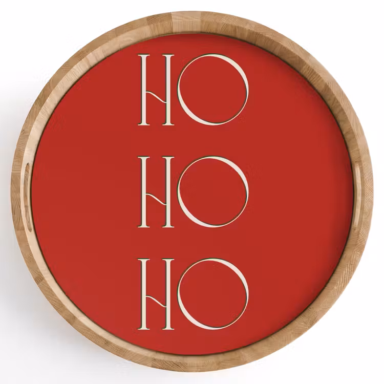 Tablett - Text – Weihnachten – Modern – Rot — 1