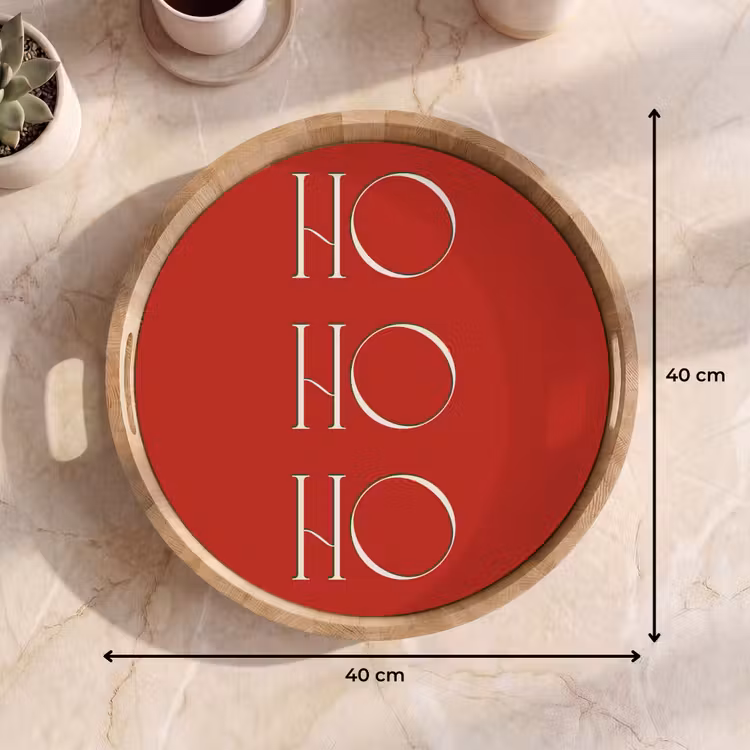 Tablett - Text – Weihnachten – Modern – Rot — 9