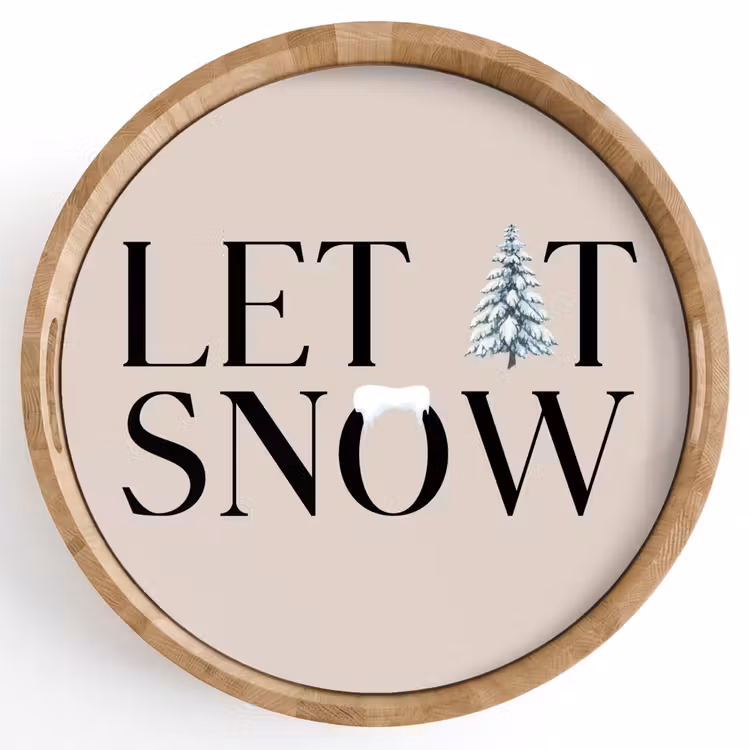 Tablett - Text – Weihnachten – Schnee — 1