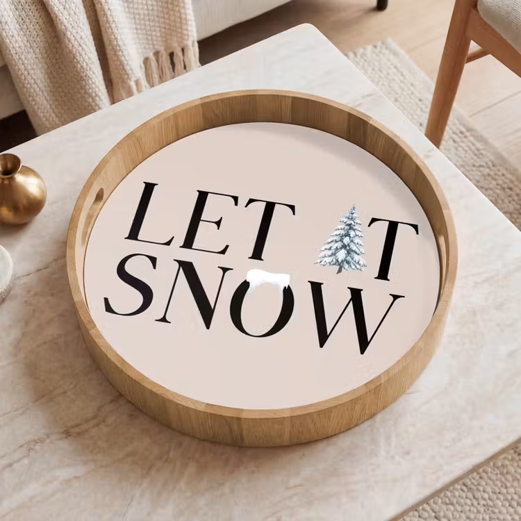 Tablett - Text – Weihnachten – Schnee — 2