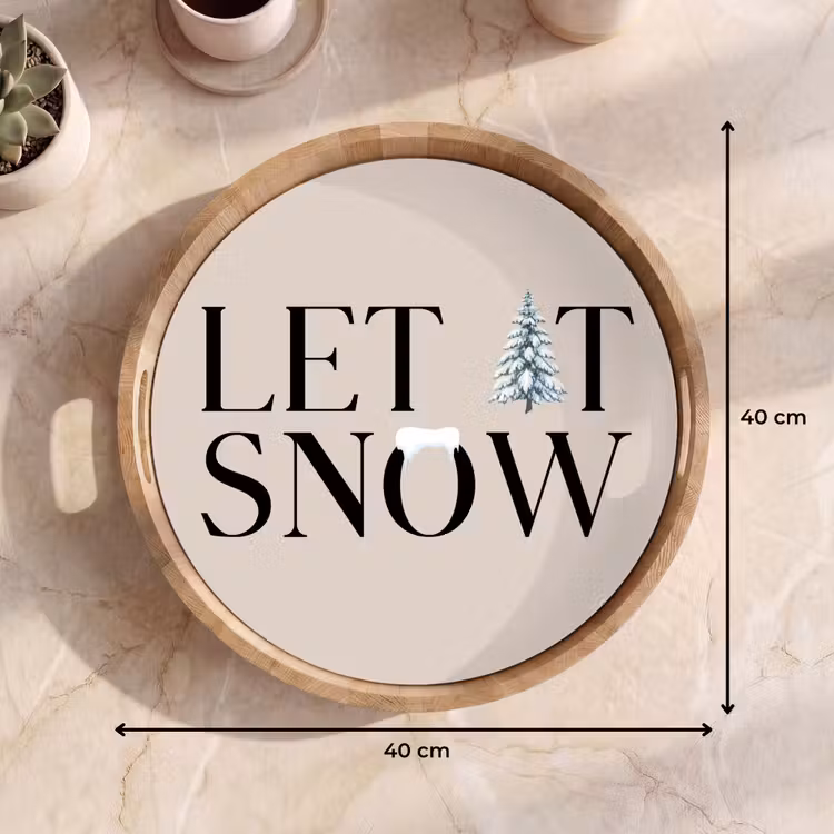 Tablett - Text – Weihnachten – Schnee — 9