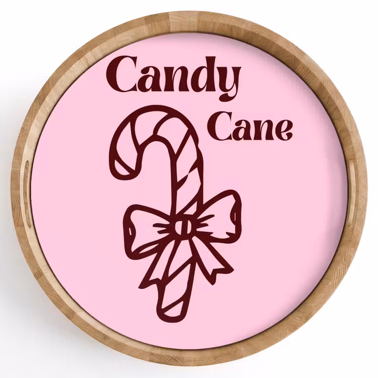 Tablett - Weihnachten – Süßigkeiten – Text – Braun – Rosa — 1