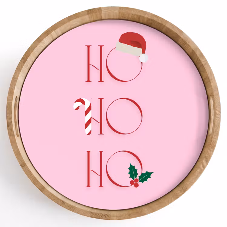Tablett - Weihnachten – Text – Rosa – Illustration — 1