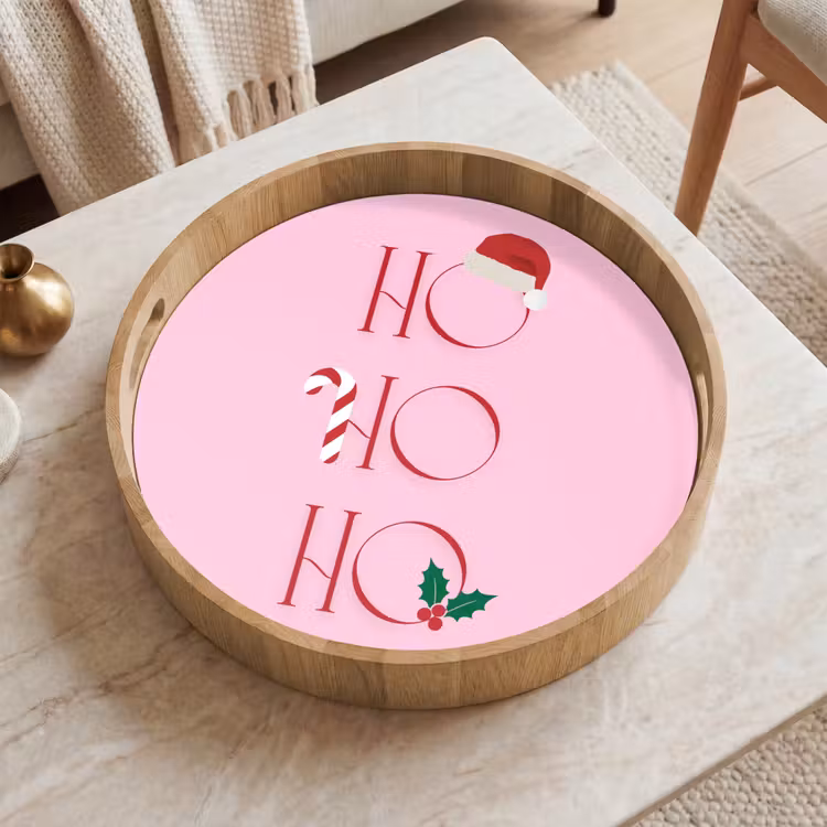 Tablett - Weihnachten – Text – Rosa – Illustration — 2