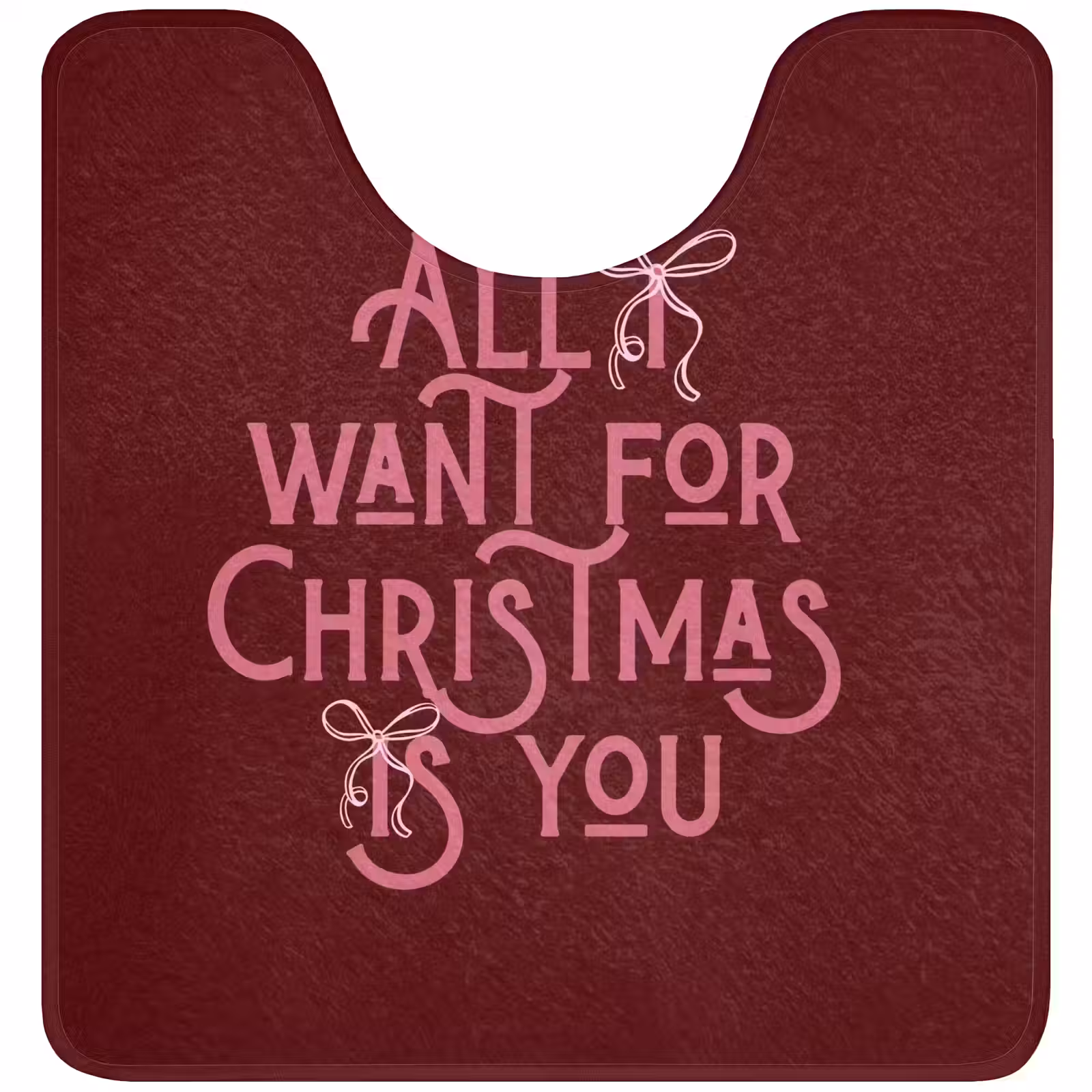 WC Vorleger - Text – Weihnachten – Rot – Rosa — 1