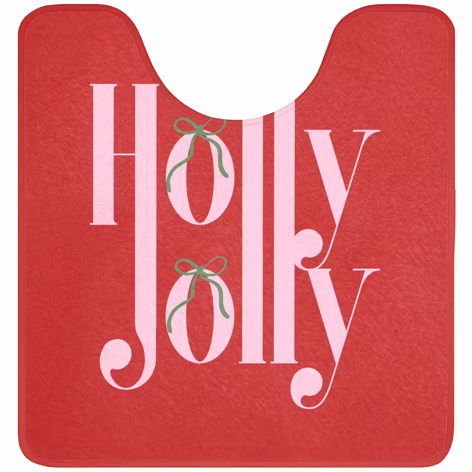 WC Vorleger - Weihnachten – Rosa – Rot – Text — 1