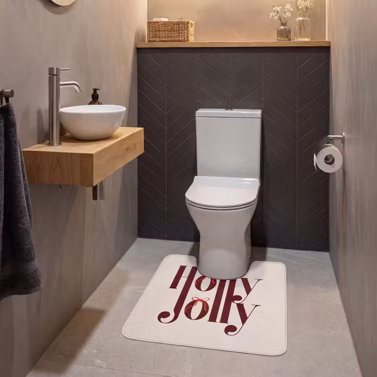 WC Vorleger - Text – Weihnachten – Braun — 2