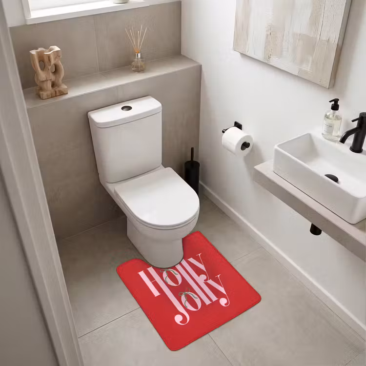 WC Vorleger - Weihnachten – Rosa – Rot – Text — 6