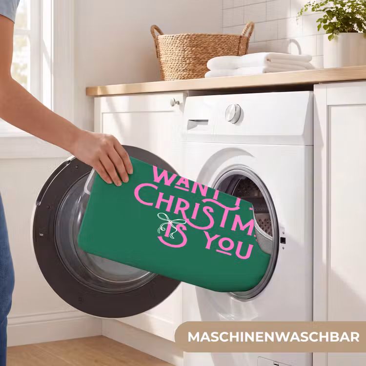 WC Vorleger - Weihnachten – Text – Rosa – Grün — 7