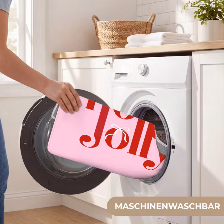 WC Vorleger - Weihnachten – Text – Rot – Rosa — 7