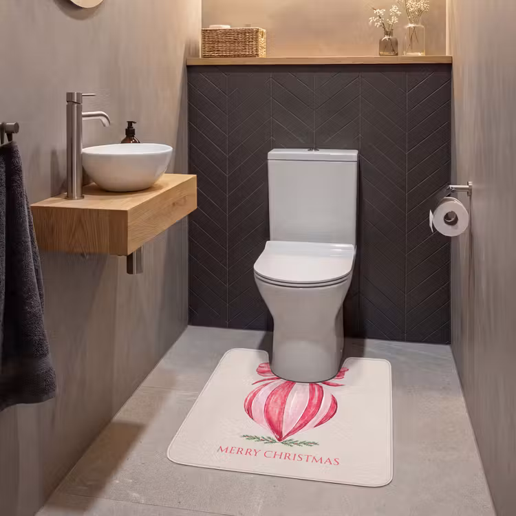 WC Vorleger - Weihnachten – Weihnachtskugel – Text — 2
