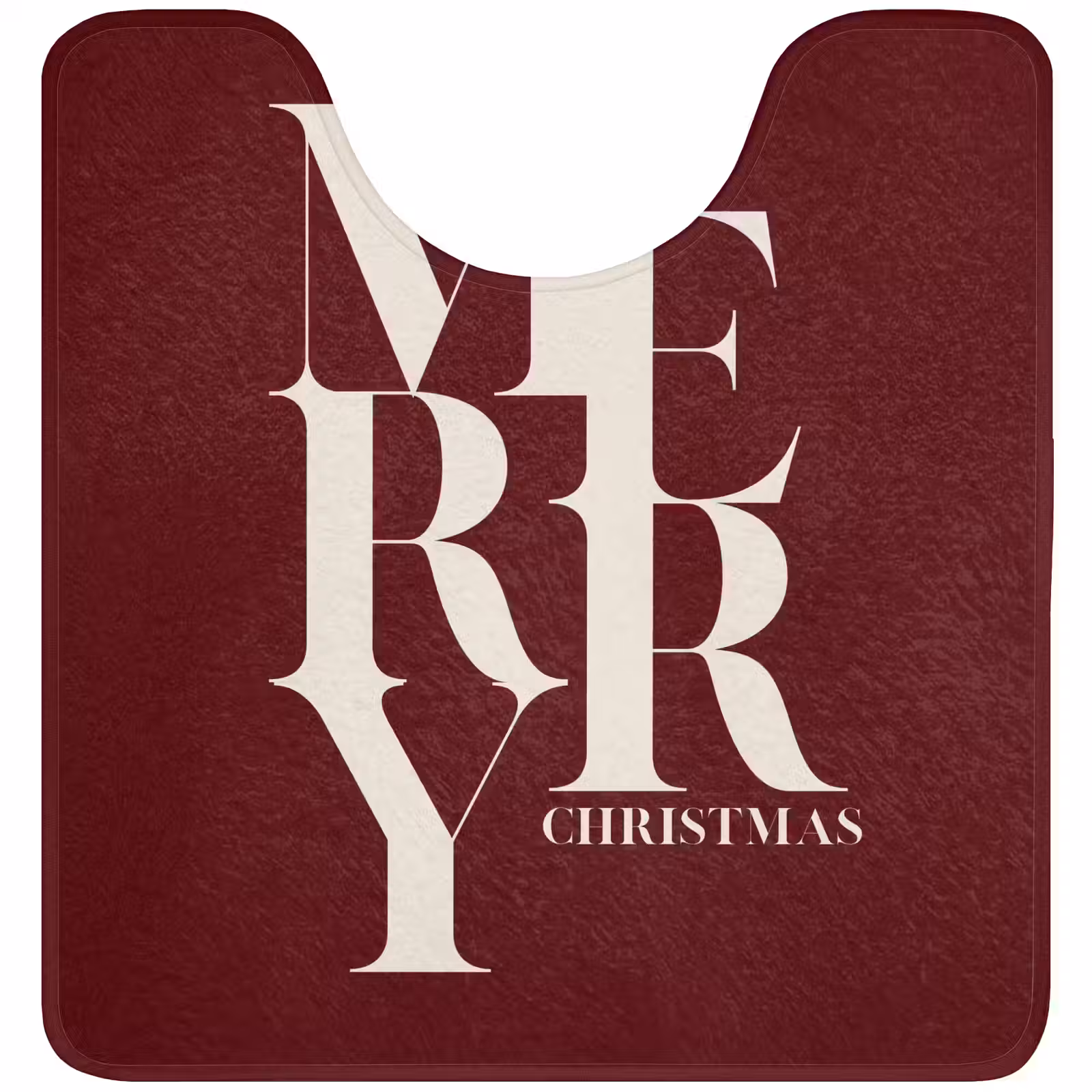 WC Vorleger - Merry – Text – Dunkel – Rot — 1