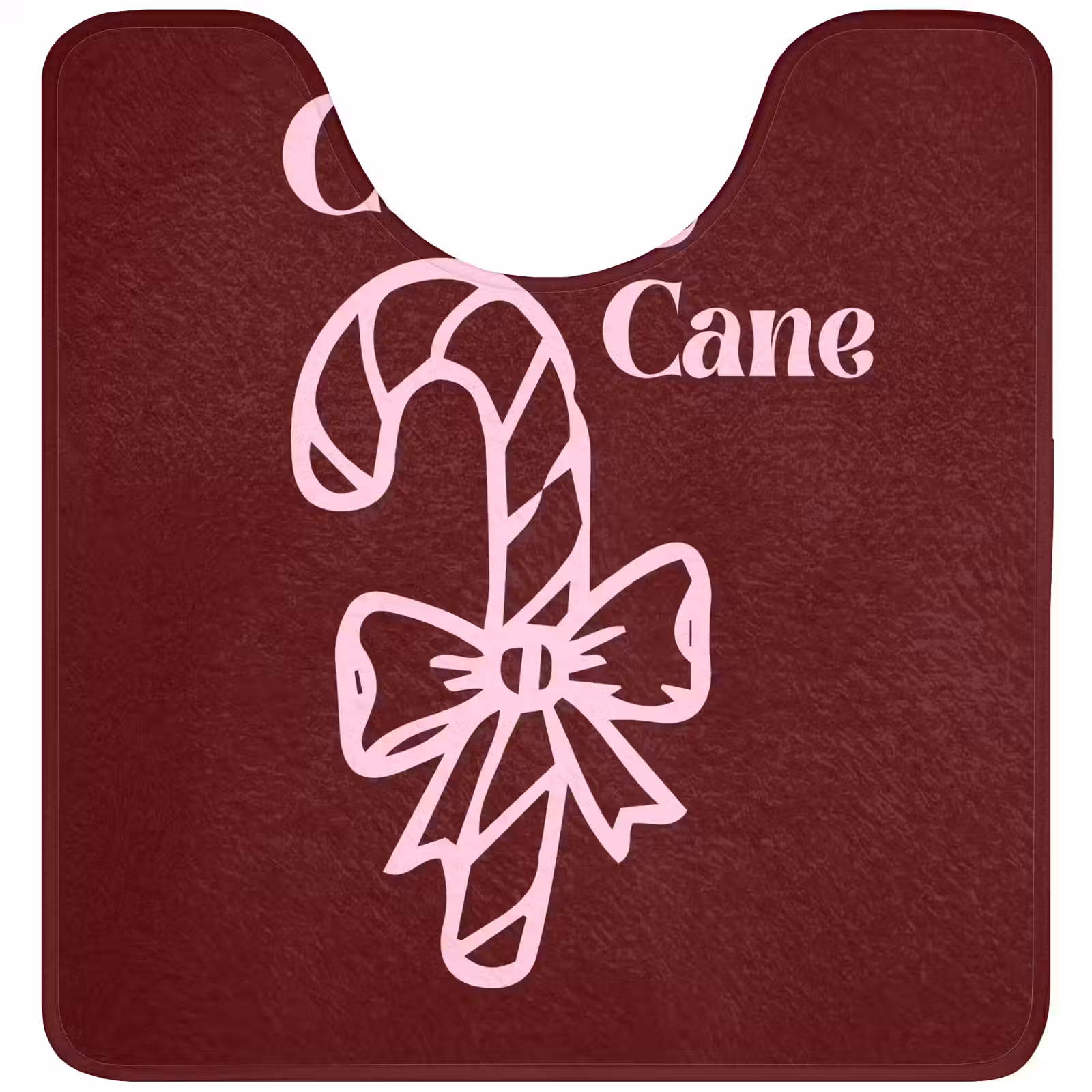WC Vorleger - Weihnachten – Süßigkeiten – Text – Rosa — 1