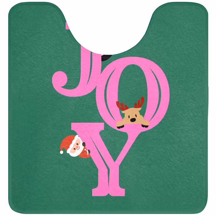 WC Vorleger - Freude – Weihnachten – Animation – Rosa – Grün — 1