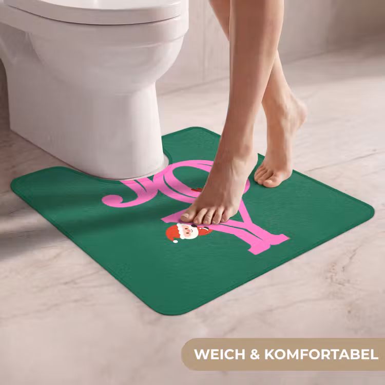 WC Vorleger - Freude – Weihnachten – Animation – Rosa – Grün — 5