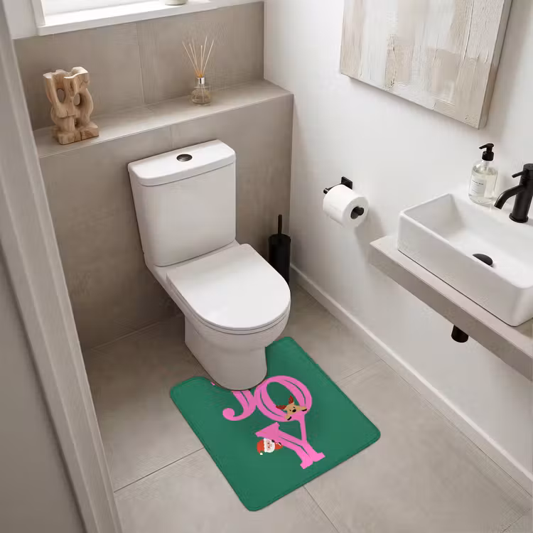 WC Vorleger - Freude – Weihnachten – Animation – Rosa – Grün — 6