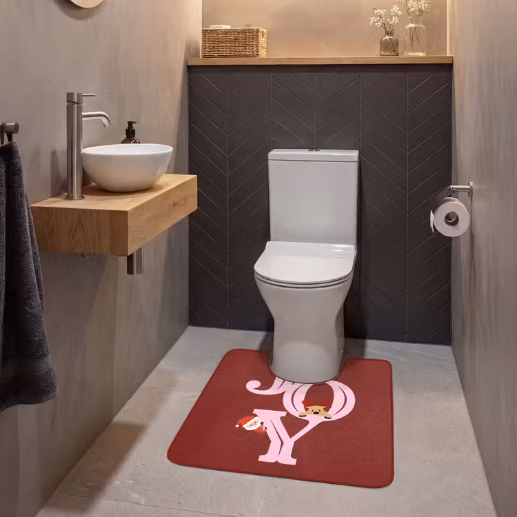 WC Vorleger - Freude – Weihnachten – Animation – Rot – Rosa — 2