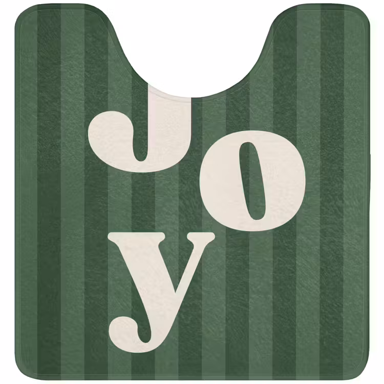 WC Vorleger - Joy – Weihnachten – Text – Grün — 1
