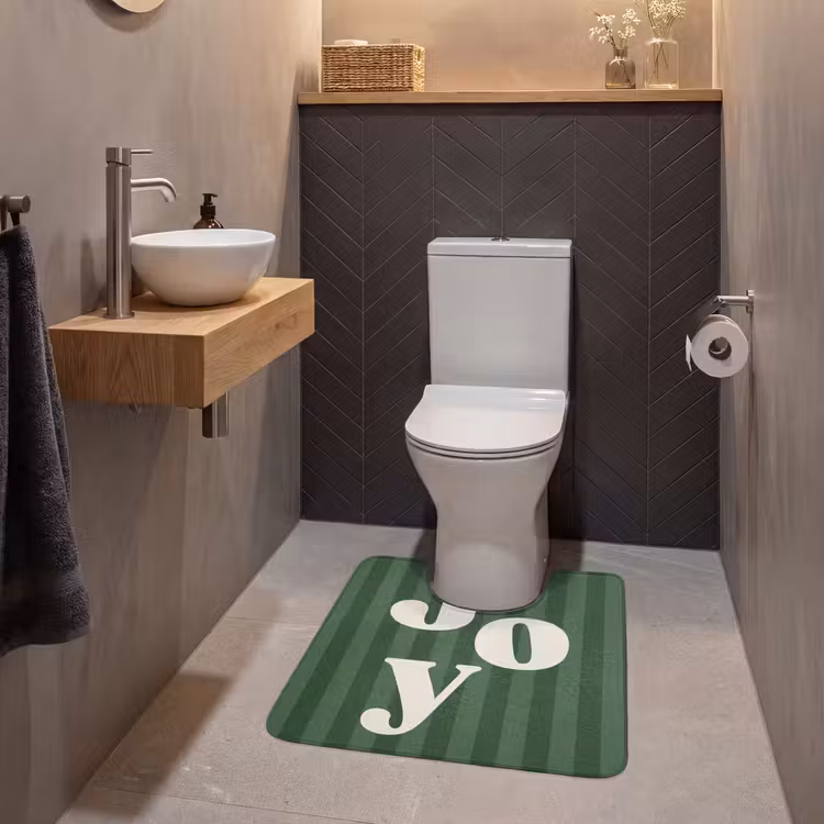 WC Vorleger - Joy – Weihnachten – Text – Grün — 2