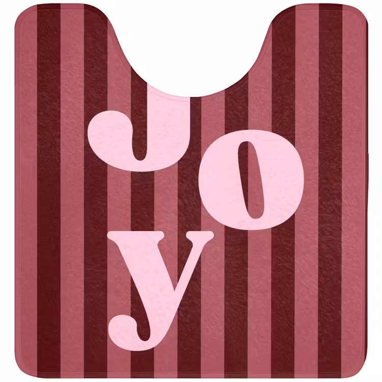 WC Vorleger - Joy – Weihnachten – Text – Rosa — 1