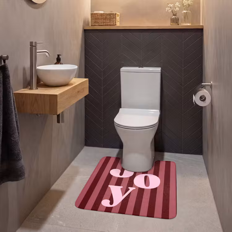 WC Vorleger - Joy – Weihnachten – Text – Rosa — 2