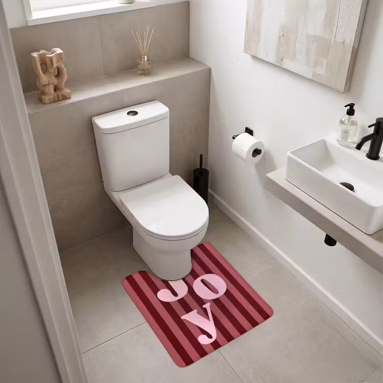 WC Vorleger - Joy – Weihnachten – Text – Rosa — 6