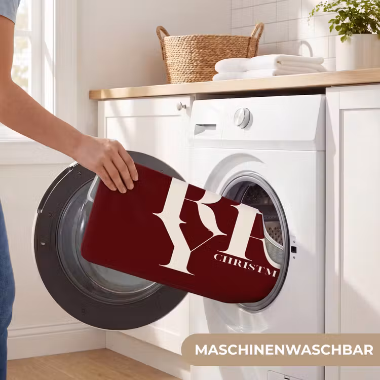 WC Vorleger - Merry – Text – Dunkel – Rot — 7