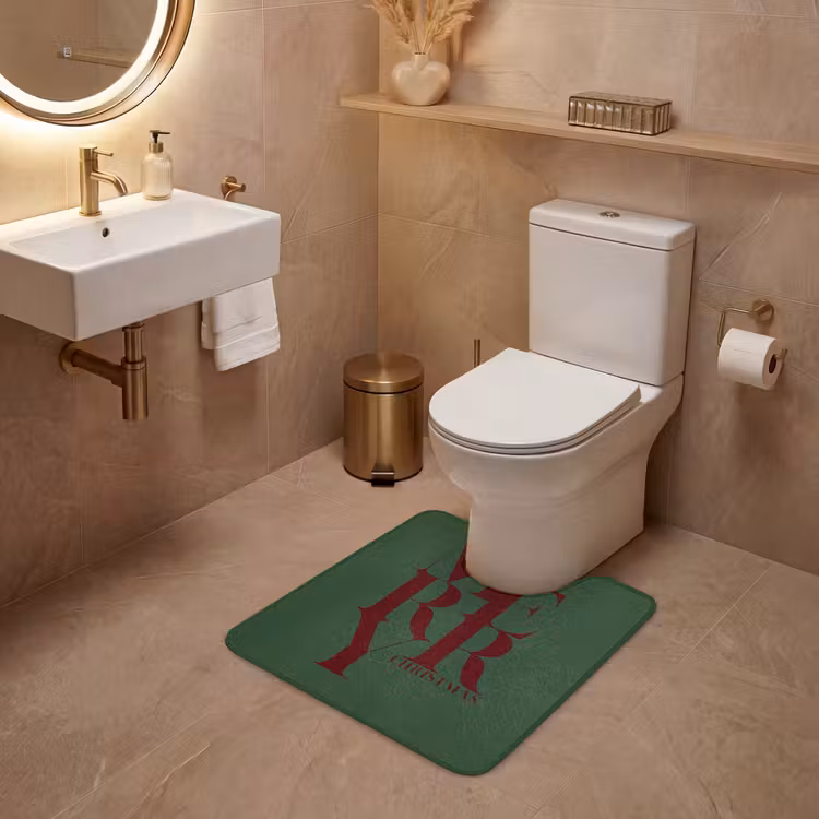 WC Vorleger - Merry – Text – Grün – Weihnachten — 4