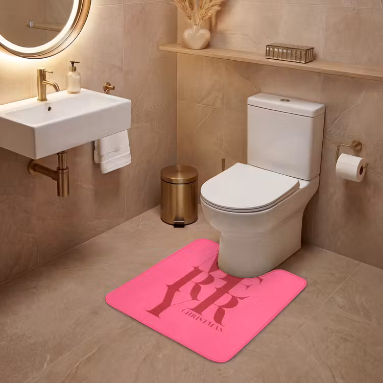 WC Vorleger - Merry – Text – Weihnachten – Rosa — 4