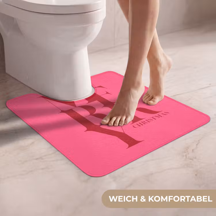 WC Vorleger - Merry – Text – Weihnachten – Rosa — 5