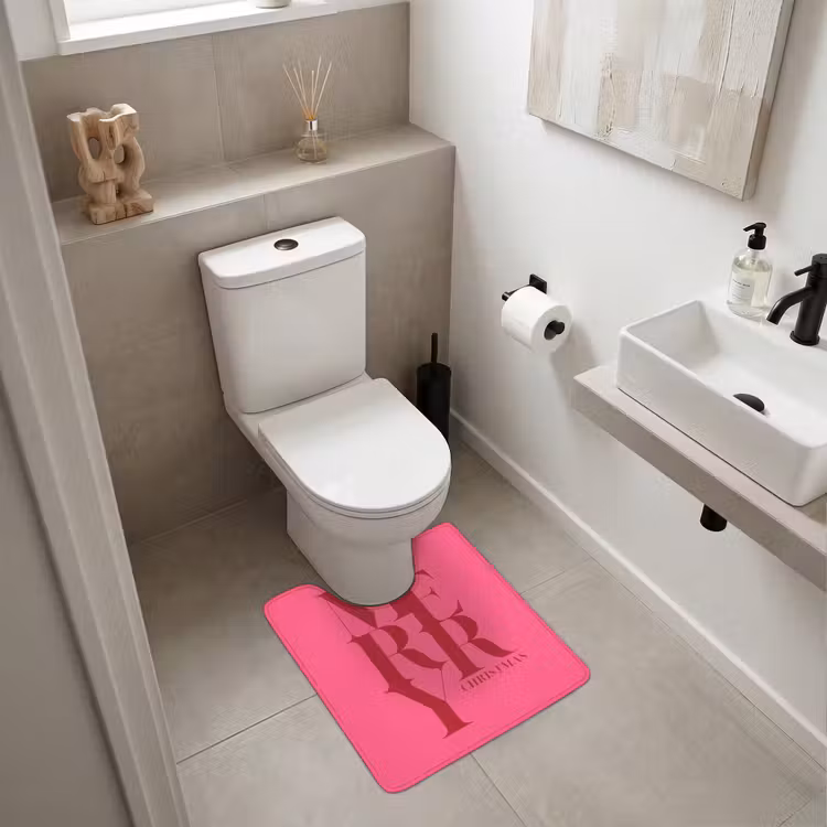 WC Vorleger - Merry – Text – Weihnachten – Rosa — 6
