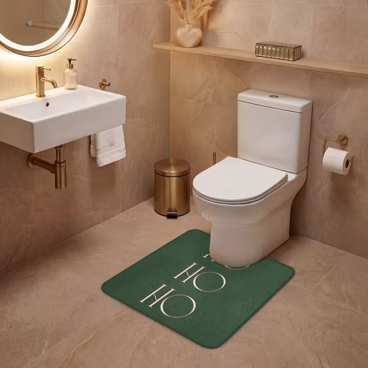WC Vorleger - Text – Weihnachten – Modern – Grün — 4