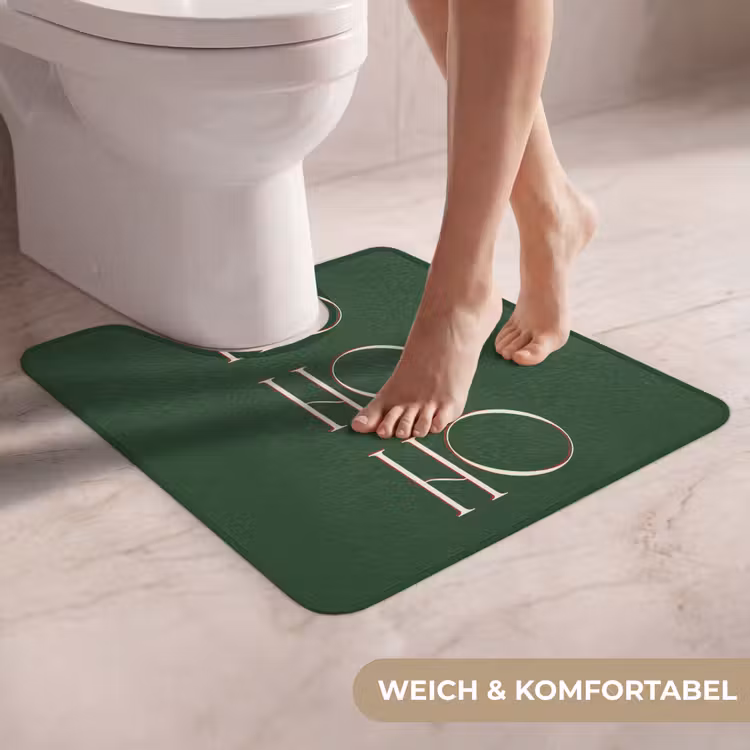 WC Vorleger - Text – Weihnachten – Modern – Grün — 5