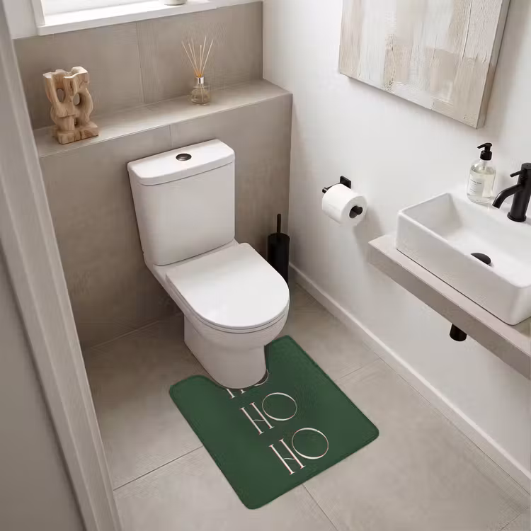 WC Vorleger - Text – Weihnachten – Modern – Grün — 6