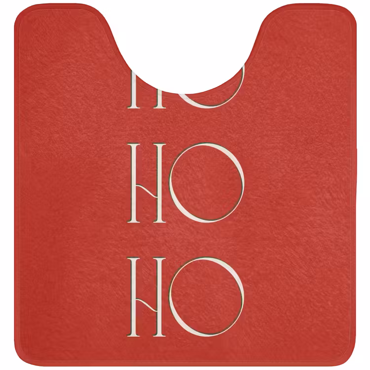 WC Vorleger - Text – Weihnachten – Modern – Rot — 1